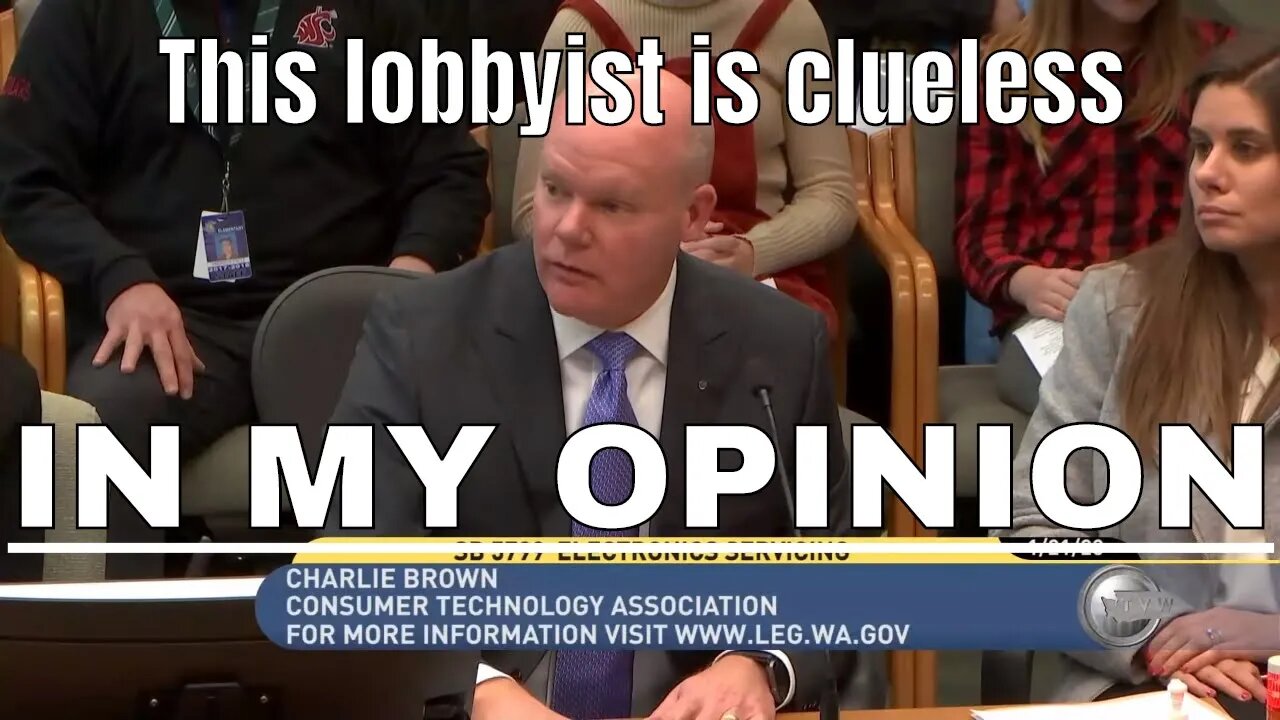 Charlie Brown gives lobbyist-style answer to Senator Marko Liias