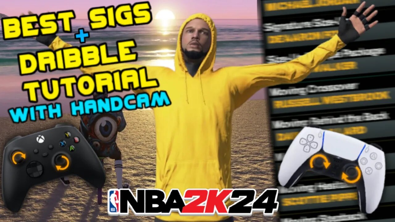 THESE BROKEN DRIBBLE SIGS WILL MAKE YOU UNGUARDABLE IN NBA2K24! #1 BASIC DRIBBLE TUTORIAL W HANDCAM!