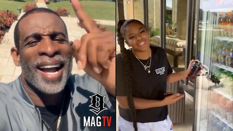 Deion Sanders Daughter Shades Him For Having Vending Machines On The Side Of The House! 🤷🏾‍♀️