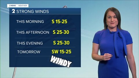 Warm with a Wind Advisory Today