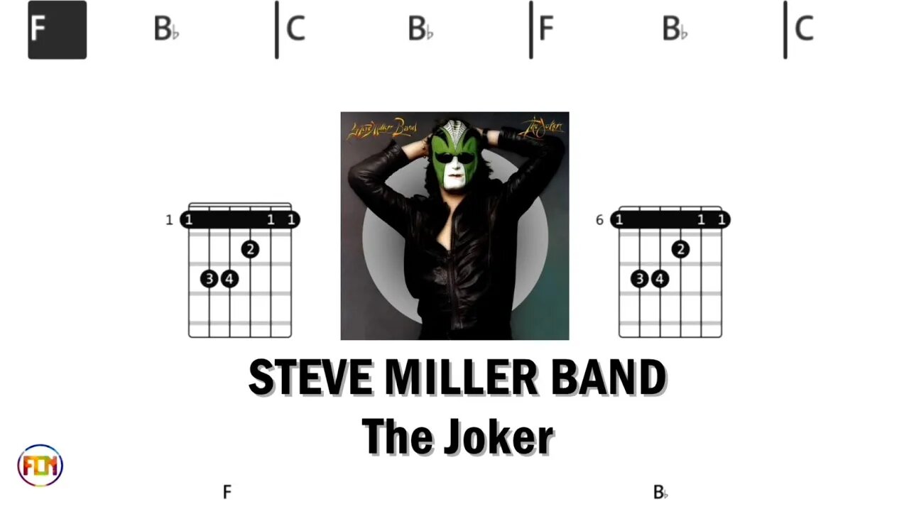 STEVE MILLER BAND The Joker - (Chords & Lyrics like a Karaoke) HD