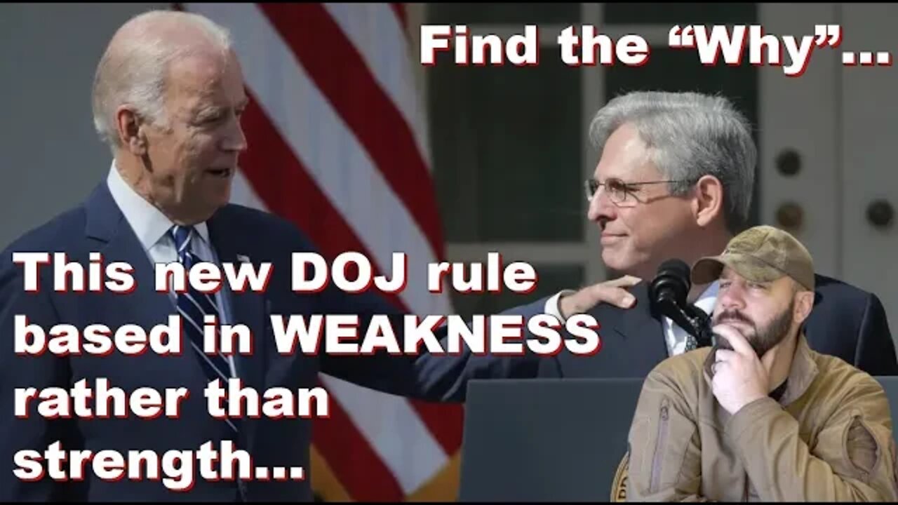 New DOJ rule is weak and difficult to defend in court… but the timing is intriguing… “Why now?”…