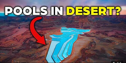 The secret behind blue pool in desert