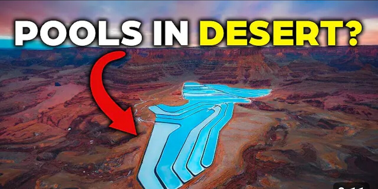 The secret behind blue pool in desert