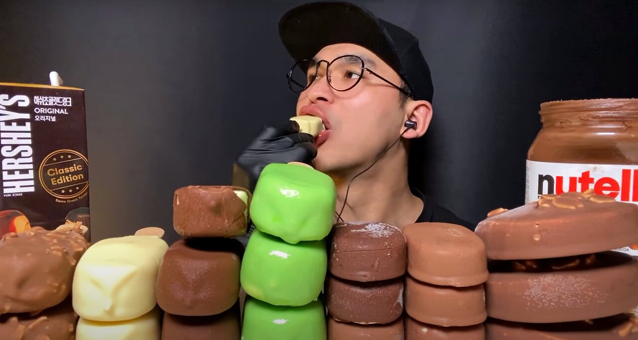 ASMR CHOCOLATE ICE CREAM Magnum Tico GooGoo Nutella Hershey’s Desset Mukbang