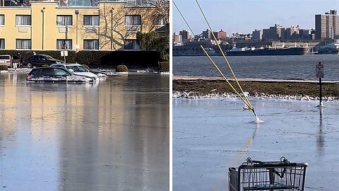 Harsh weather leaves frozen cars stranded in parking lot