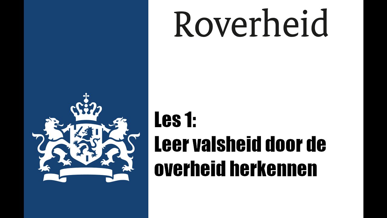 Les 1: Leer valsheid (in geschifte) door de overheid herkennen