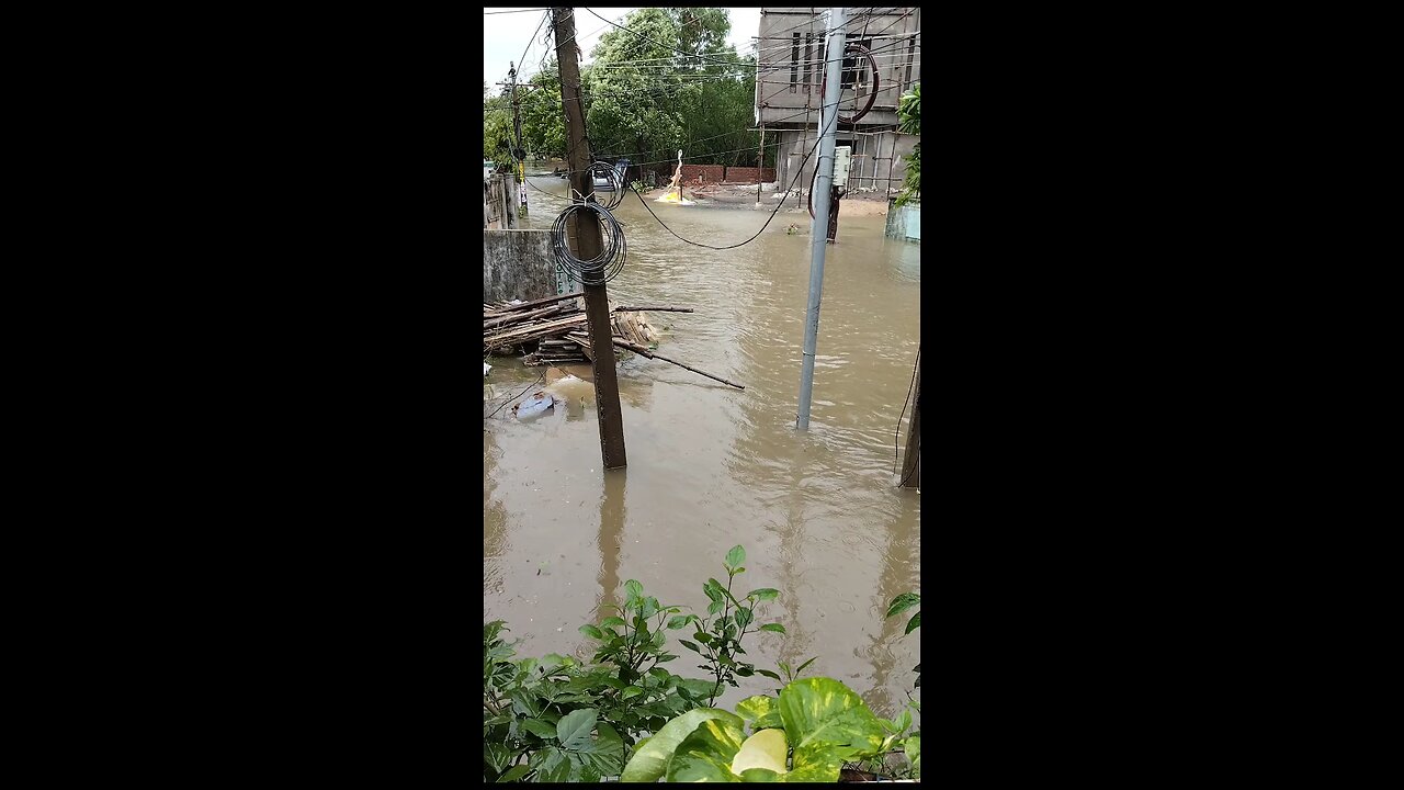 flood hit due to heavy rain 🌧️☔