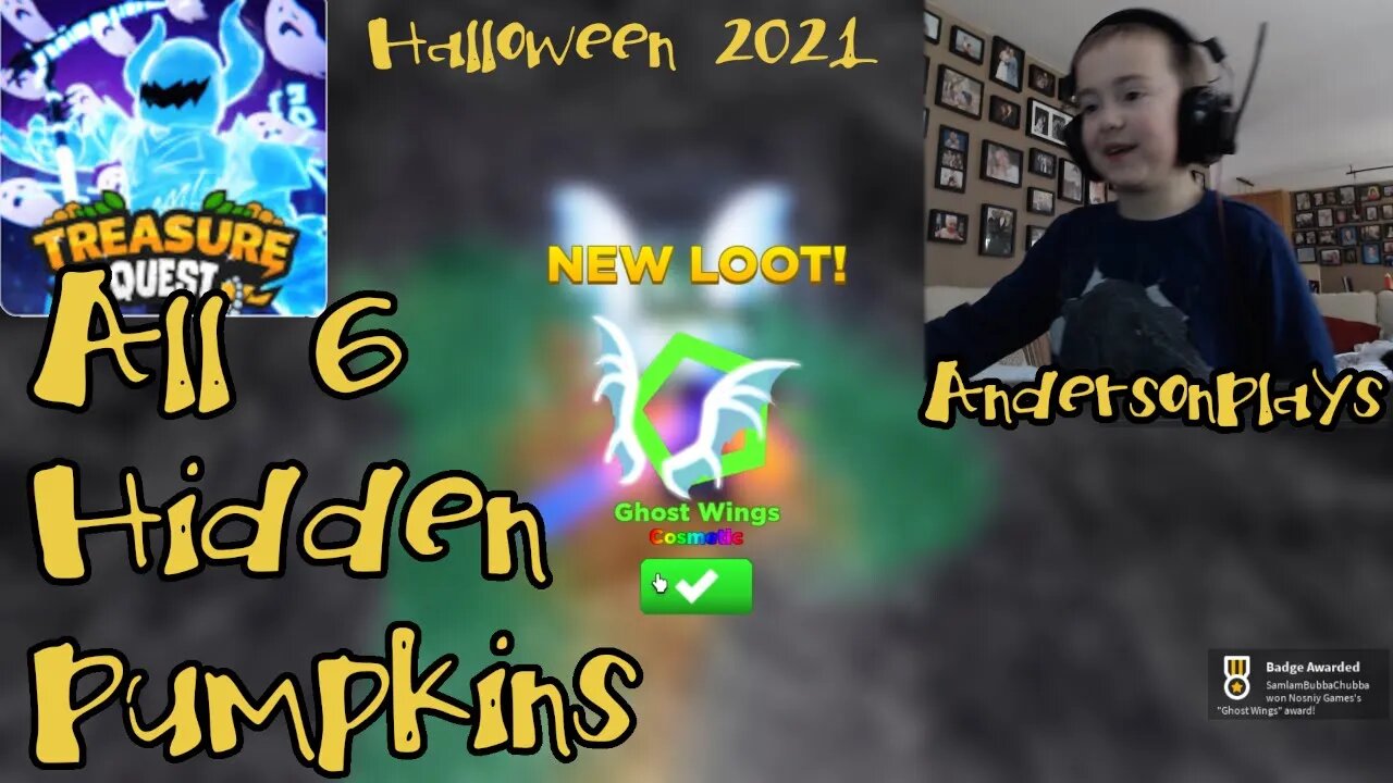 AndersonPlays Roblox Treasure Quest - Where to Find All 6 Hidden Pumpkins (Halloween Update 2021)