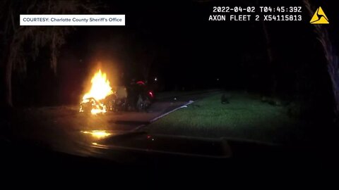 Charlotte County deputy describes car fire rescue