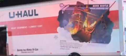 UHaul crashes in WH with pic of Nova Scotia burning in it