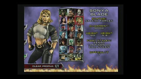 Mortal Kombat Deadly Aliance (PS2) - Sonya Blade - Arcade Mode