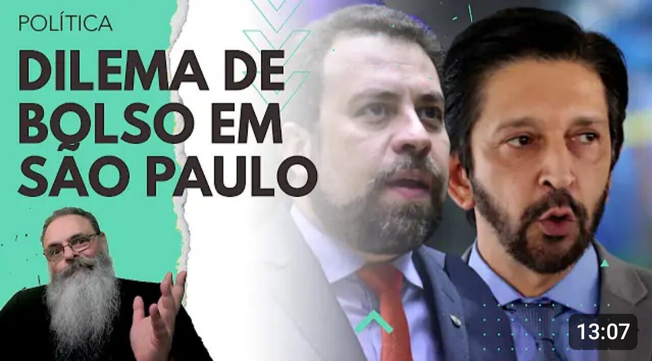 BOULOS está na FRENTE no 1o TURNO em SÃO PAULO, mas RICARDO NUNES ganha no 2o: O DILEMA do BOLSONARO