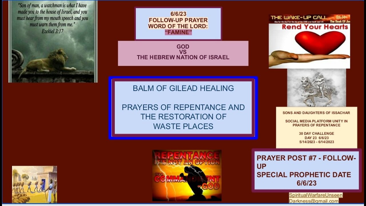 SONS AND DAUGHTERS OF ISSACHAR CALL FOR NATIONAL REPENTANCE, #7 SPECIAL PROPHETIC PRAYER POST