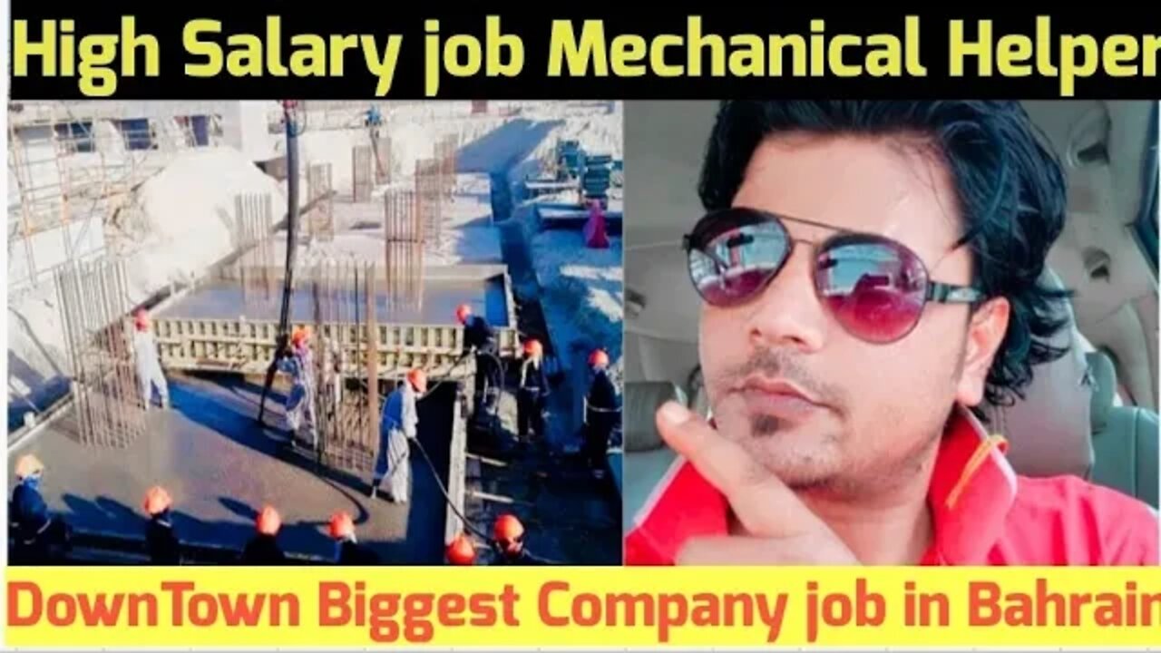 mechanical helper job Bahrain | High Salary job For Downtown company in Bahrain