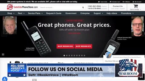 Satellite Phones do NOT rely on cell towers: Store (sat123.com) - Bannon War Room 5.3.23