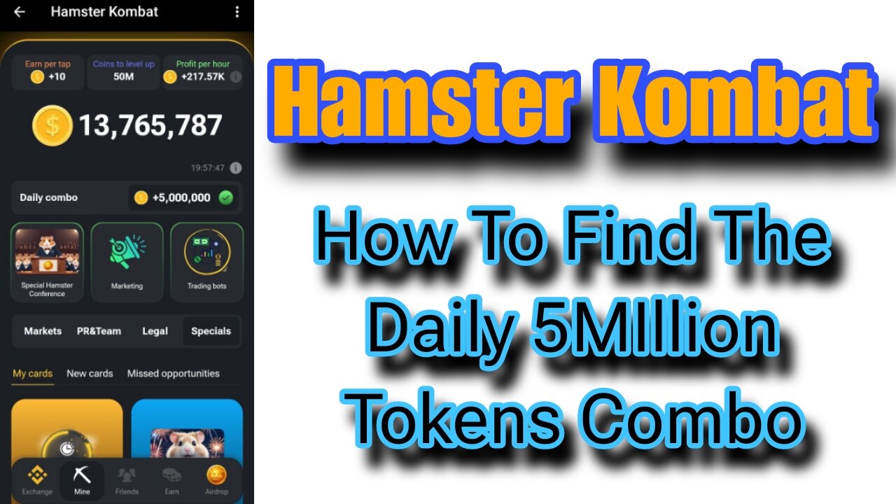 Hamster Kombat | Daily Combo Cards | Date 19/June/2024 | Claim 5M HMSTR Coins