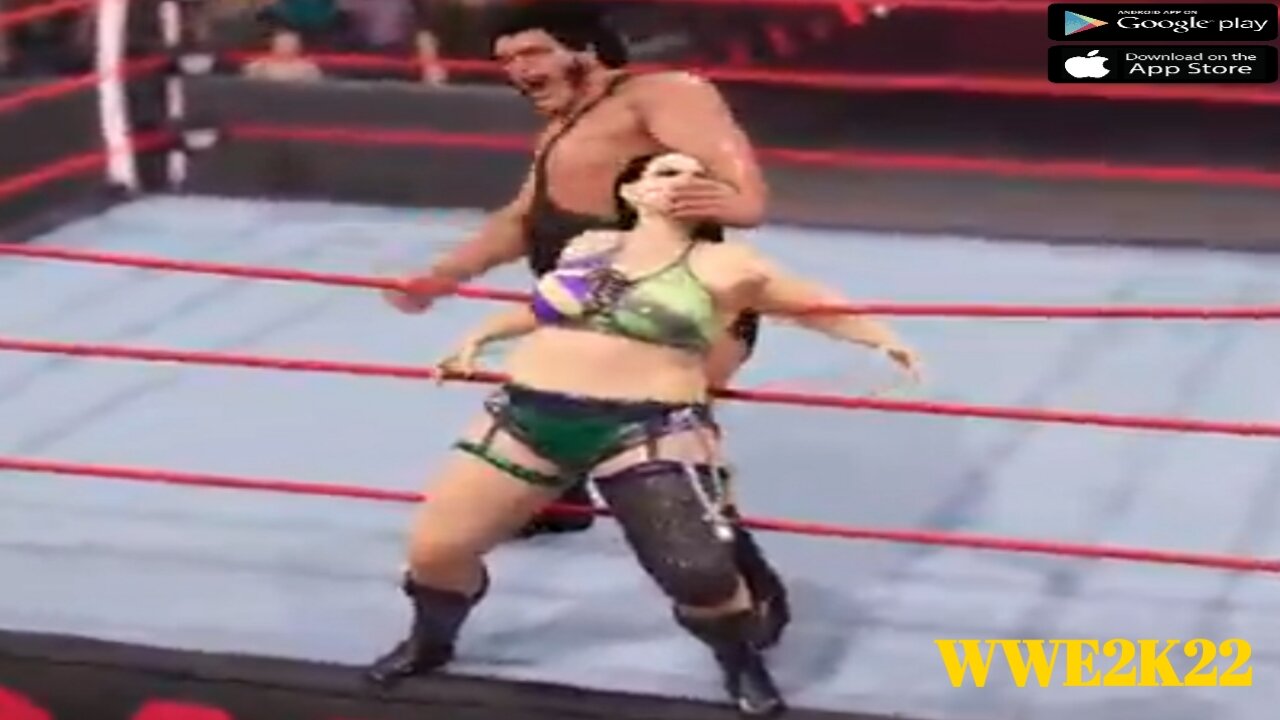 Andre The Giant vs Geeta Fight wwe2k22