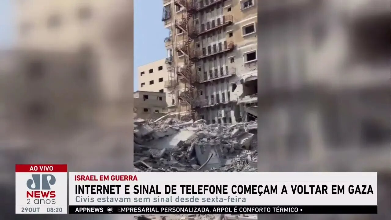 Internet e telefone começam a voltar em Gaza após apagão na região