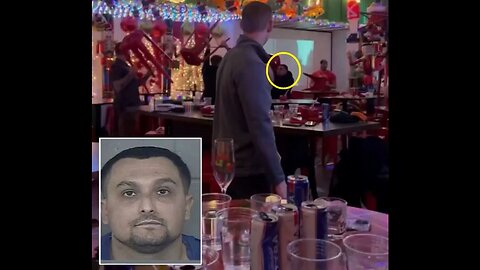 A Group Of Alpha Males Attack A Man Who Stabbed A Bar Employee, Chuck Chairs At Him