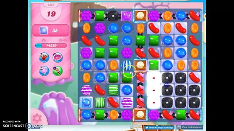 Candy Crush Level 1307 Audio Talkthrough, 1 Star 0 Boosters