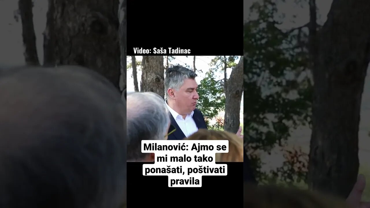 Predsjednik Milanović: Ajmo se mi malo tako ponašati, poštivati pravila