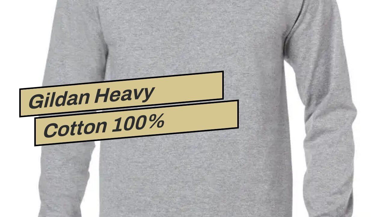 Gildan Heavy Cotton 100% Cotton Long Sleeve T-Shirt.