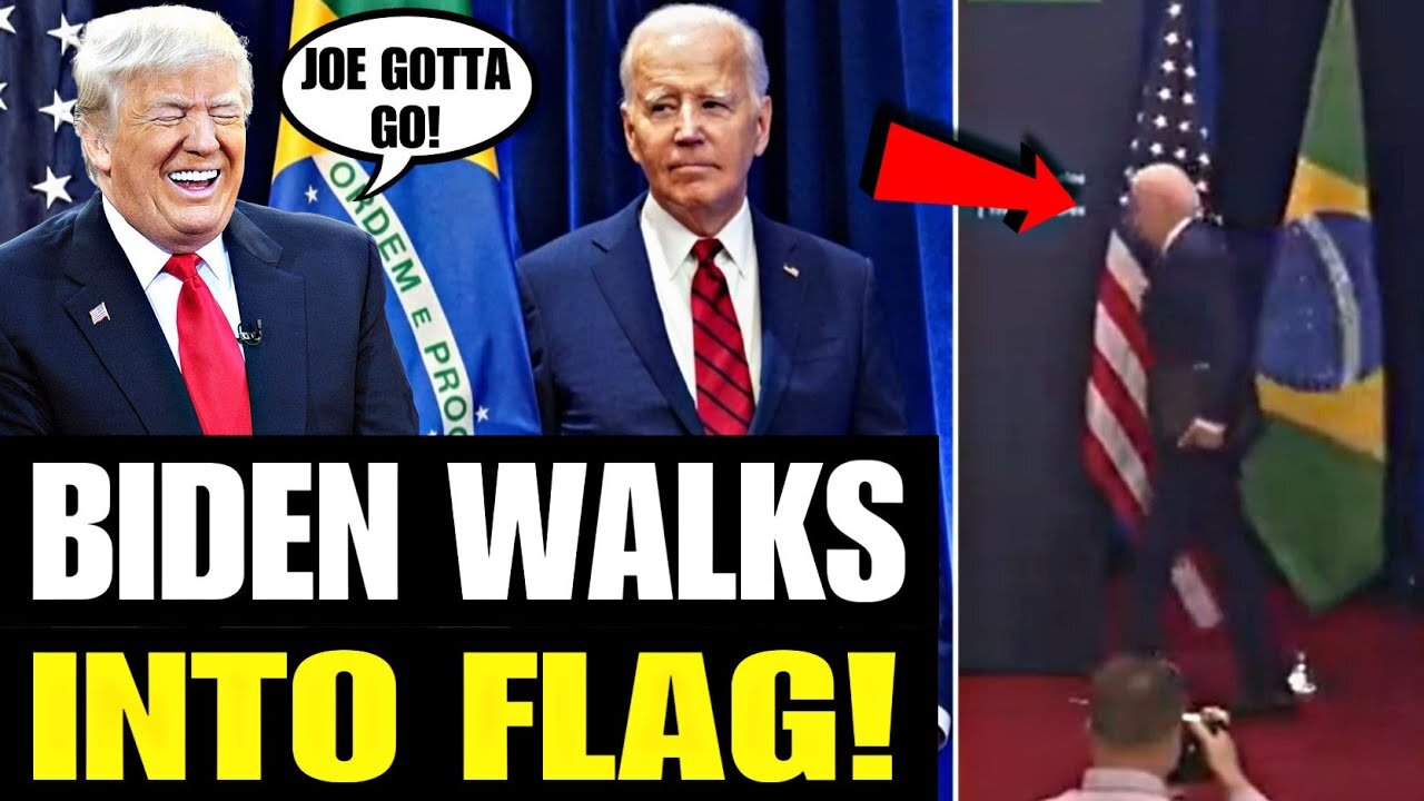 BIDEN KICKS OVER BRAZILIAN FLAG, SLIPS INTO COMA, IGNORES PRESIDENT OF BRAZIL | VISIBLY ENRAGED 🇧🇷