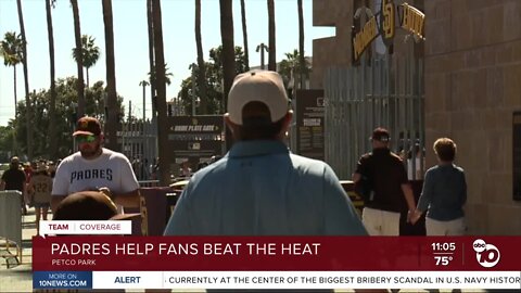 Padres help fans beat the heat