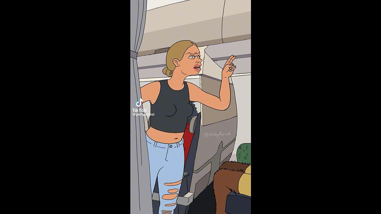 Funny plane Lady