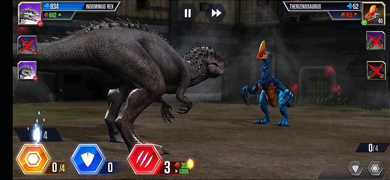 jurassic world the game indominus rex burst animation