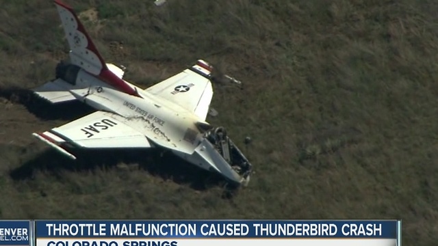 Throtle malfunction caused thunderbird crash