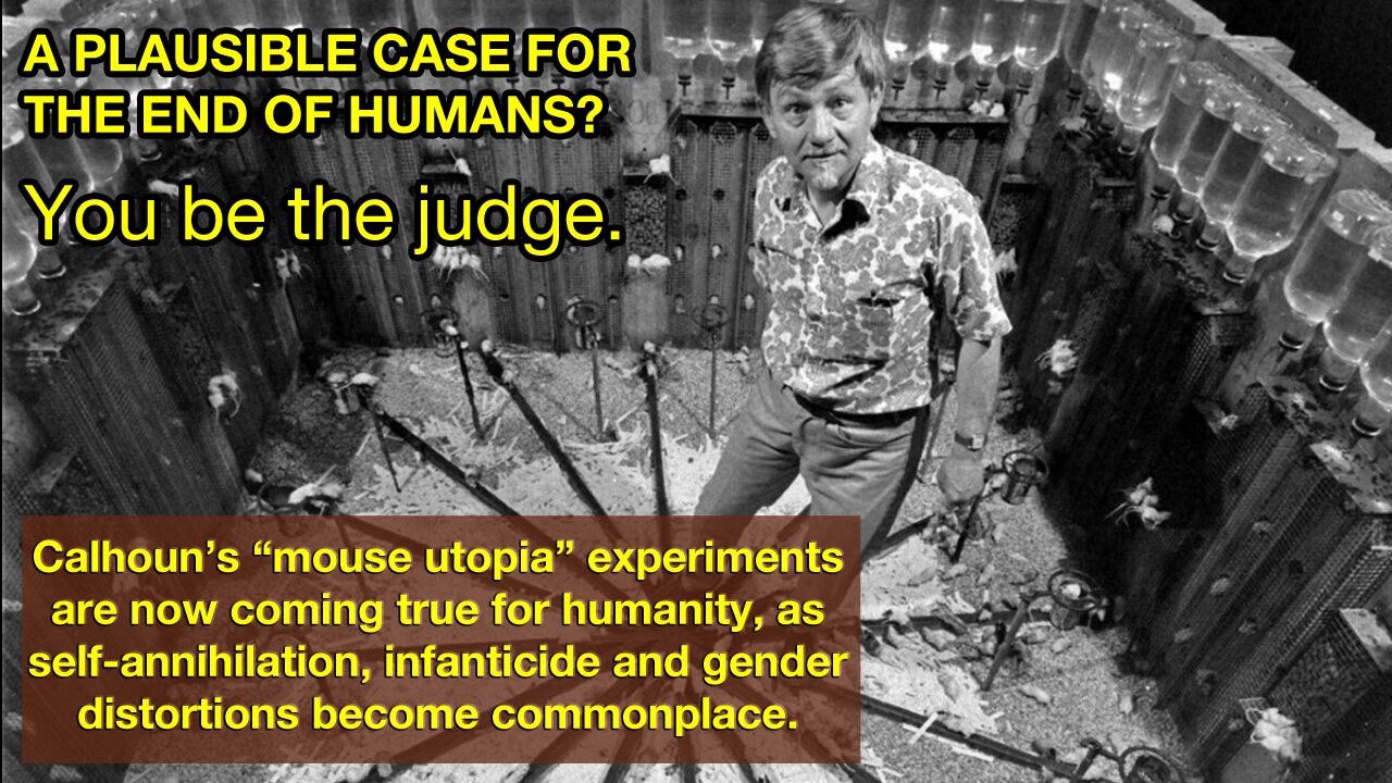 A Plausible Case For The End of Humans? You be the judge -- Calhoun’s “mouse utopia” experiments are now coming true for humanity as self-annihilation, infanticide and gender distortions become commonplace