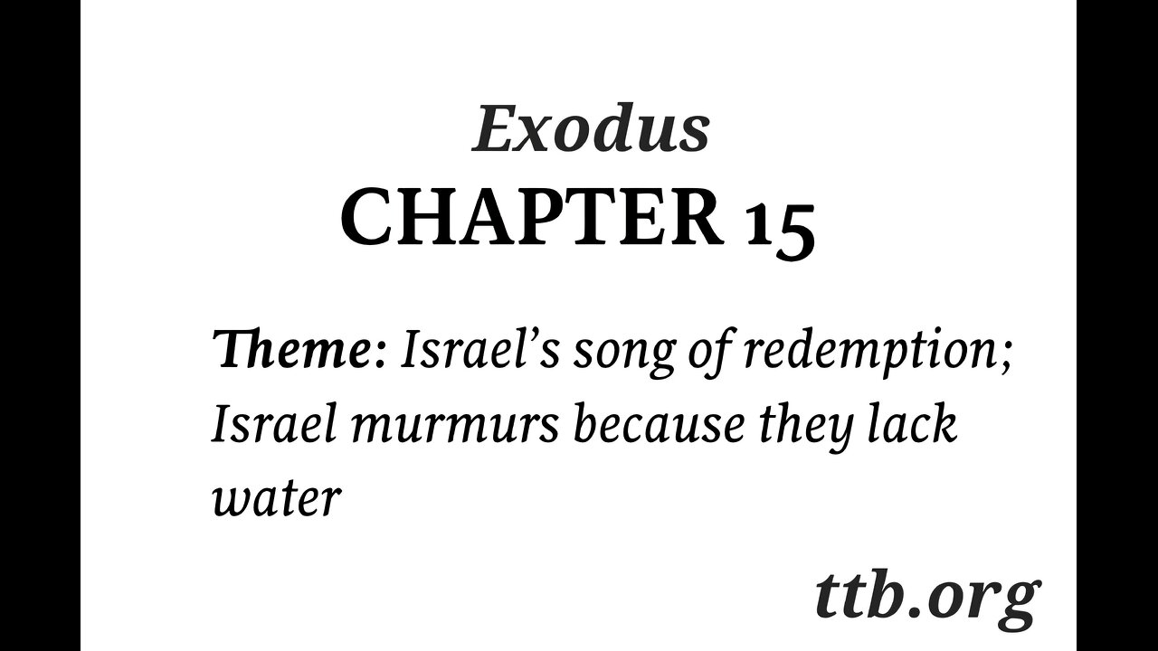 Exodus Chapter 15 (Bible Study)