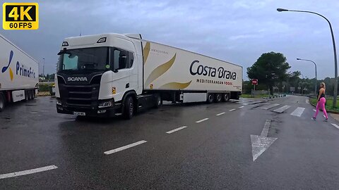 CAB VIEW 🚛 REAL TRUCK DRIVING on Scania V8 in Europe