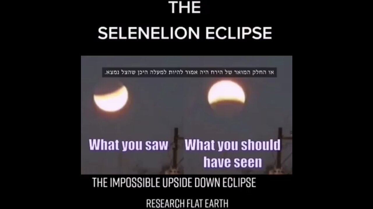 The Selenelion Eclipse debunks the globe
