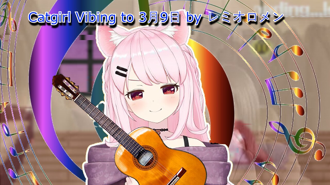 vtuber bell nekonogi vibing to the song March 9 by Remioromen