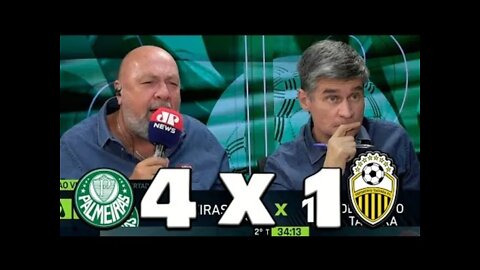 REAÇÕES JOVEM PAN - PALMEIRAS 4 X 1 DEPORTIVO TÁCHIRA - LIBERTADORES