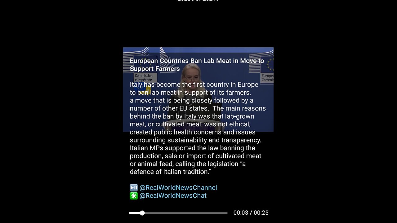 News Shorts: European Countries Follow Lab Meat Ban