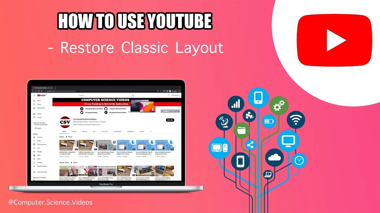 How to RESTORE the Classic YouTube Layout On a Mac Computer - Basic Tutorial | New