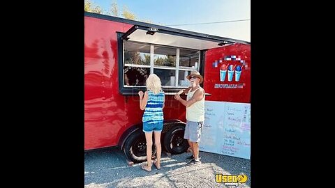 Customized - 2024 Rock Solid Cargo 7' x 16' Shaved Ice Concession Trailer for Sale in Delaware!