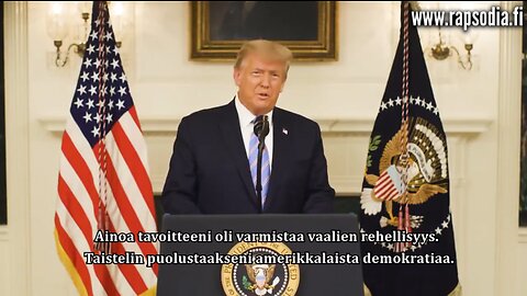 TRUMPIN TIEDOTUSTILAISUUS 7.1.2021 - Rapsodia.info -tekstitys