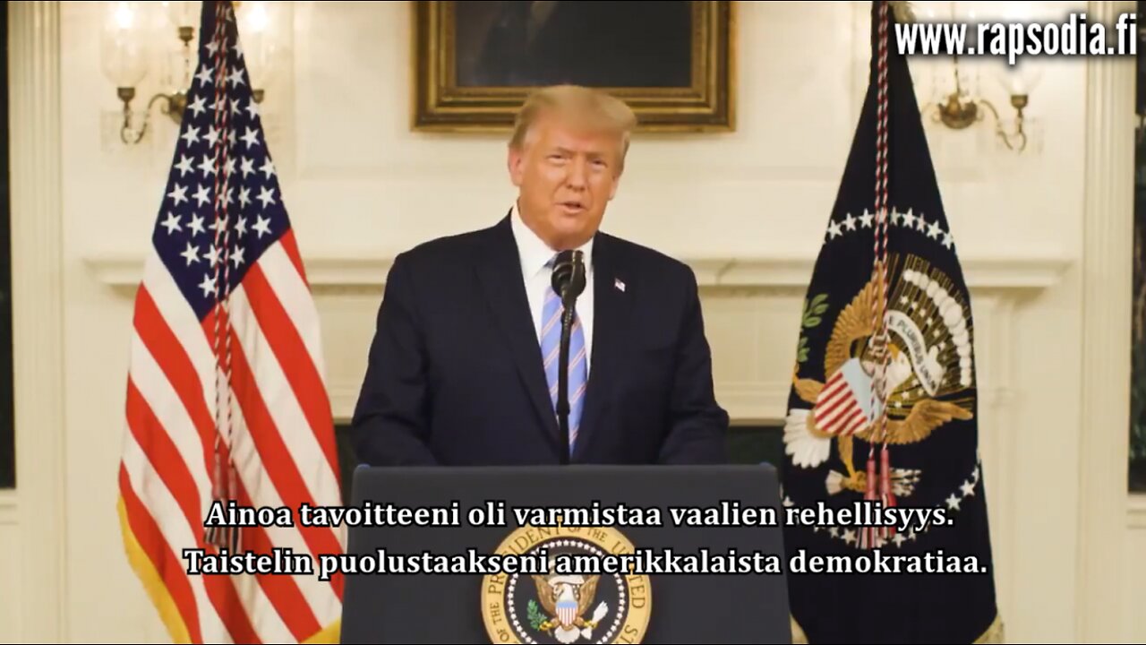 TRUMPIN TIEDOTUSTILAISUUS 7.1.2021 - Rapsodia.info -tekstitys