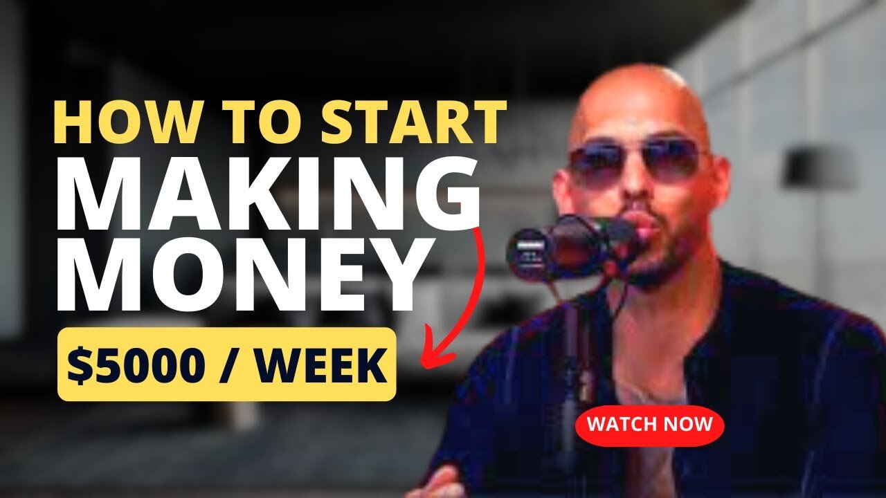 Andrew Tate Reveals 3 Steps To Make Money over $5000/week.