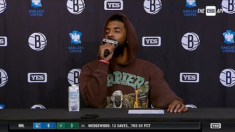 Kyrie argues with reporter in press conference about the film/book he posted