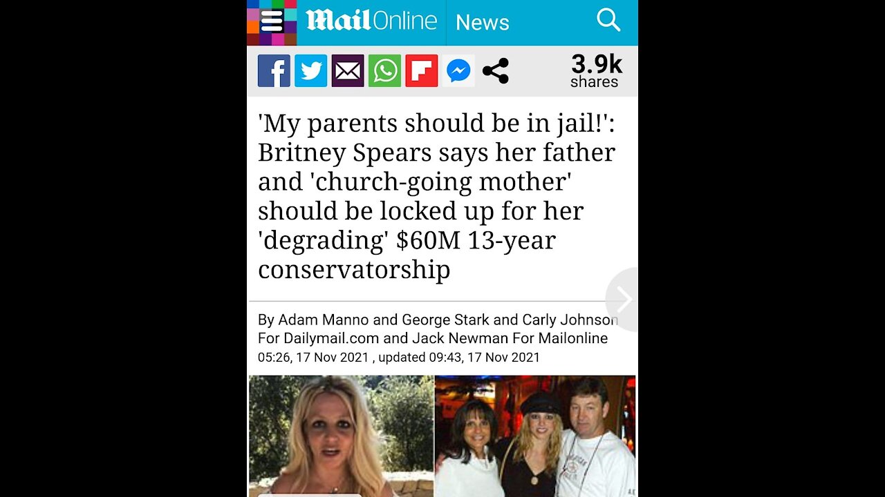 BREAKING! Britney Spears My Parents Should Be LOCKED UP