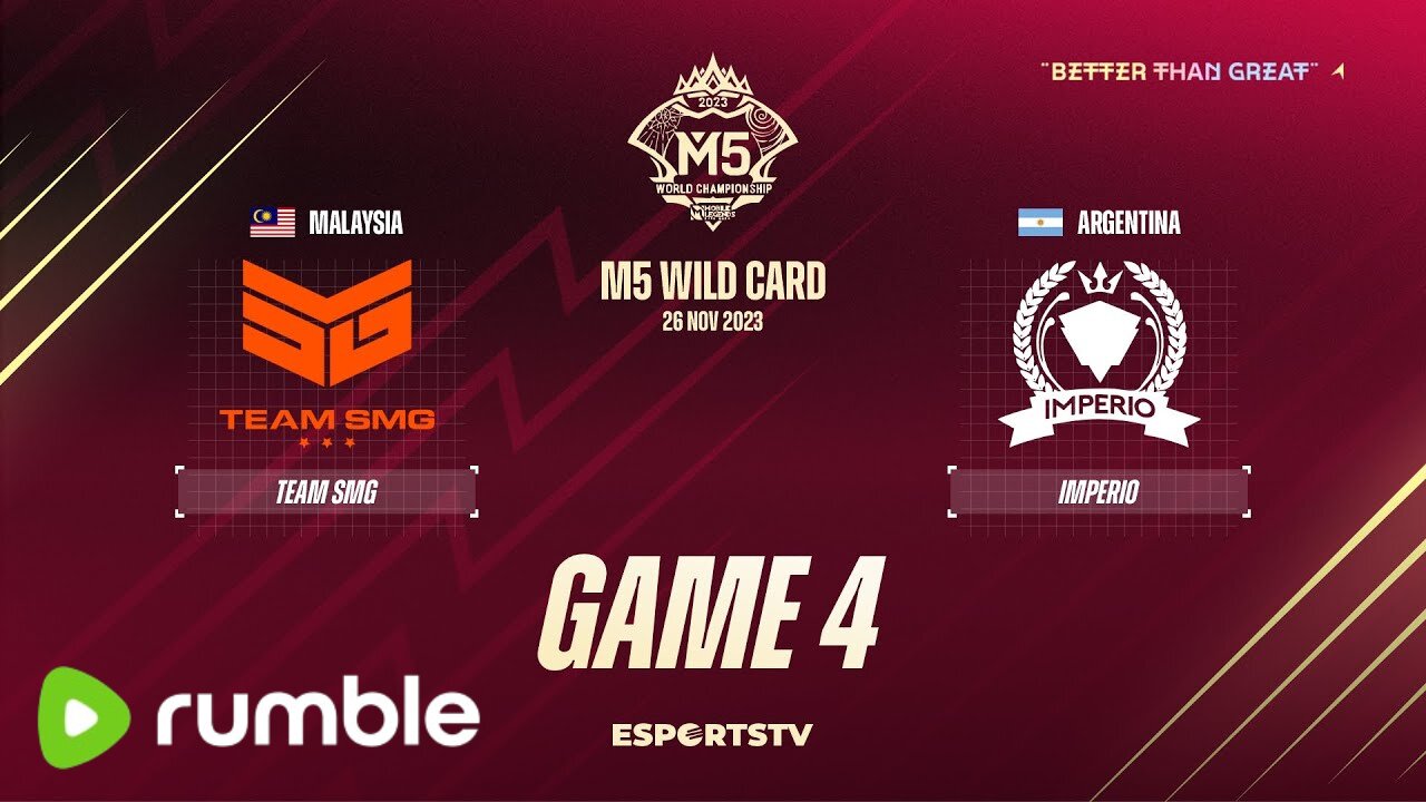 M5 Wild Card Day 4 | TEAM SMG VS IMPERIO E-SPORT | GAME 4 |Mobile Legend Championship 2023