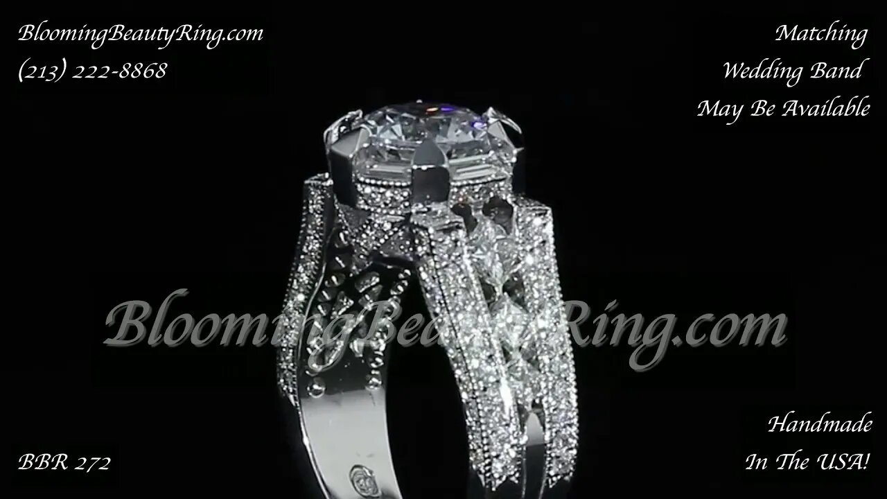 BBR 272 Vintage Style Diamond Engagement Rings Handmade In The USA