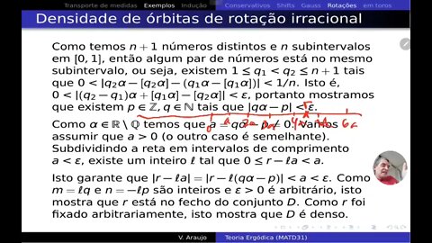 Teoria Ergódica: Rotações no círculo e em toros