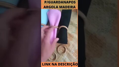 Porta Guardanapos Argola De Madeira Mesa Prendedor - Para Casamento, Mesa Posta, Festas